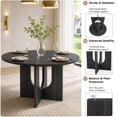 thumbnail image 2 of Leovanni 48inch Round Dining Table, Modern Kitchen Table for Dining Room, Dark Gray(Chairs Not Included), 2 of 17