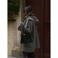thumbnail image 4 of Nuevo Chaqueta elegante de mezcla de lana con cuello de bufanda para mujer, abrigo elegante de gran tamaño con botones, abrigo de longitud media para mujer, 4 of 5