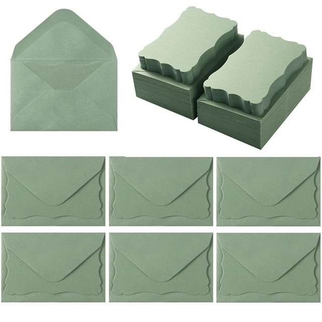 Paquete de 100 Mini Sobres con Tarjetas de Nota Coloridas Toperd