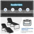 thumbnail image 6 of Spaco Patio Lounge Chair, Foldable Recline Lounge Chair with Adjustable Backrest and Footrest-Black, 6 of 9