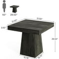 thumbnail image 2 of Tribesigns Square Dining Table for 4, 31.5-Inch Kitchen Table Small Dinner Table with Sturdy Pedestal Base, Farmhouse Dining Room Table for Home Dining Room, Living Room, Kitchen, Gray, 2 of 9