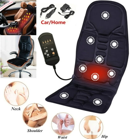 Lumbar Massage Cushion - 8 Mode 3 Intensity Full Body Electric Kneading Rolling Vibration Back Neck Lumbar Shiatsu Massager with Heat Memory Foam Car/Home Massage Mat Pad Seat Cushion For Chair Seat eat