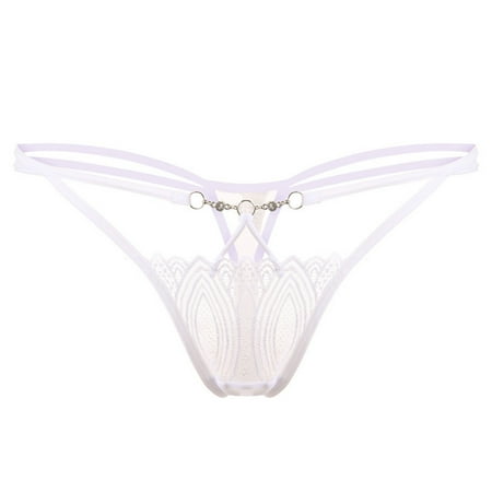 

Ykohkofe Women Sexy Panties Thong Low Waist Lace Hollow Panties