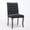 Black Armless, variant on Upholstered Chenille Fabric Dining Chairs with Arms Set of 2, Tufted High Back Dining Room Chairs with Curved Rubberwood Legs, Kitchen Chairs, Black