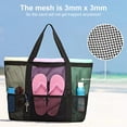 thumbnail image 4 of Beach Bag Mesh Quick Dry Portable Reusable Multipurpose Handbag for Holiday Shipping Travel, 4 of 10