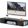 thumbnail image 4 of FITUEYES Floating TV Stand Media Console, Wall Mounted, Black, Cable Management, 39.4 inch, for TVs up to 55 inch, 4 of 10
