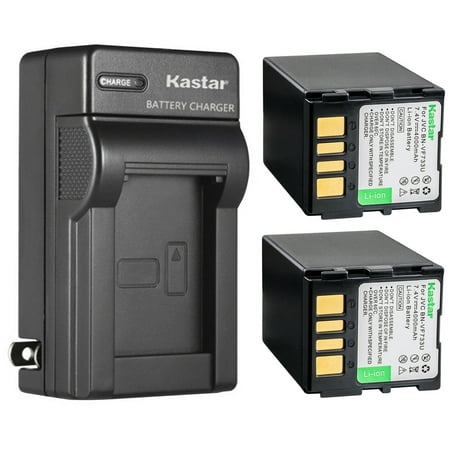 Kastar 2-Pack Battery and AC Wall Charger Replacement for JVC GZ-MG21EX GZ-MG21EY GZ-MG21ZEZ GZ-MG21U GZ-MG21US GZ-MG22 GZ-MG22AG GZ-MG22AS GZ-MG22ER GZ-MG24 GZ-MG24AA GZ-MG24E GZ-MG24EG GZ-MG24EK