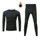 thumbnail image 2 of Ropa interior térmica para hombre, conjunto de parte superior e inferior con forro polar y capa base para clima frío, 2 of 8