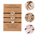 thumbnail image 3 of 1 Set Mother Kids Bracelet Heart Matching Bangle Braided Woven String Bracelet, 3 of 8