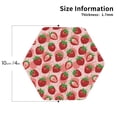 thumbnail image 2 of Kdxio Cute Strawberry Funny Coasters,4 Pcs Leather Coasters,Housewarming Gifts,Protect Furniture from Water Marks Scratch and Damage, 2 of 8