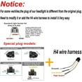thumbnail image 5 of 2pcs Fit For Ford F250 F350 E150 7x6" LED H4 Headlights Sealed H6054 Square Headlamp, 5 of 8