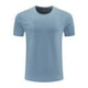 thumbnail image 2 of Tops para hombre, blusas y camisas de cuello redondo y manga corta para hombre, camiseta informal de solapa de color liso a la moda para hombre, blusa de cuello redondo y manga corta para hombre., 2 of 8
