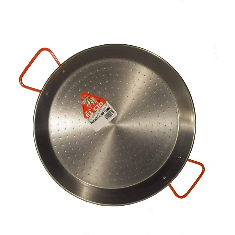 Garcima 15-Inch Carbon Steel Paella Pan, 38cm, Silver Spain