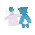 thumbnail image 3 of Doctor Doctor Outfit Uniforme de muñeca 18icn Ropa y accesorios de muñecas Ropa de muñecas Muñecas Muñecas Scrub para niñas de 18 pulgadas de muñecas azul, 3 of 8