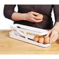 thumbnail image 5 of Dispensador de huevos, dispensador de huevos rodantes que ahorra espacio y organizador para almacenamiento en el refrigerador Soporte para huevos rodantes para refrigerador, 5 of 5