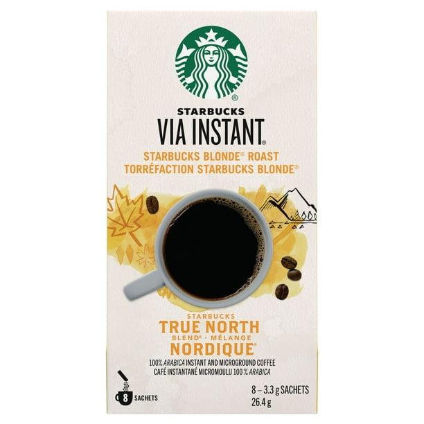 Café instantané mélange True North VIA Ready Brew de Starbucks 8 sachets individuels, 26,4 g