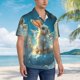 thumbnail image 3 of Balery Cute Angel Winged Rabbit Camisas hawaianas de manga corta para hombre, camisas playeras de corte holgado, camisas de vacaciones con botones,Medium, 3 of 7