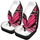 thumbnail image 2 of ABPHQTO Juego de 2 fundas para asientos de coche, alas coloridas, mariposa rosa, blanco, vuelo, negro, belleza abstracta, Universal, Protector de asientos delanteros para coche, 2 of 4
