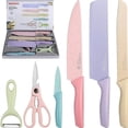 thumbnail image 1 of Juego Cuchillos Cocina Acero Inox Y Cerámica Tijeras Pelador Pastel, 1 of 5