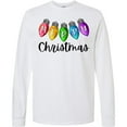 thumbnail image 3 of Inktastic Merry Christmas Rainbow Holiday Lights Long Sleeve T-Shirt, 3 of 5