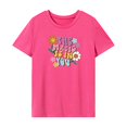 thumbnail image 1 of Camiseta para mujer, ropa de verano, disfraz de moda, camiseta con cuello redondo para acampar y oficina S, 1 of 7