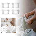 thumbnail image 1 of Heavy Duty Bed Sheet Clips Set 4 Pack Corner For Secure Bedding Fits Sheet Sizes White 4 4PCS, 1 of 7
