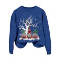 thumbnail image 5 of Wxolcjlv Womens Christmas Print Sweatshirt Crew Neck Cut Winter Streetwear Sweatshirts, 5 of 6
