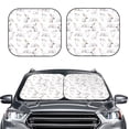 thumbnail image 2 of Daiia Rabbit Eating 2PCS Car Windshield Sun Shade, Foldable Sun Shield for Car Front Window, Auto Sun Blocker Visor Protector Universal for Truck SUV Pickup-Large, 2 of 7
