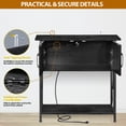 thumbnail image 4 of SuperDeal 29 Gallon Aquarium Stand with Cabinet Long Fish Tank Stand with Power Outlets Black, 4 of 11