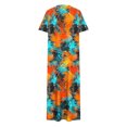 thumbnail image 4 of Ovzne Robes d'Été pour Femmes 2025 Robe Unie Ample Décontractée Mode Manches Longues Robe à Col Manches Longues Grande Taille Robe Maxi Manches Longues Imprimée, 4 of 6
