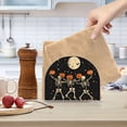 thumbnail image 2 of Yayeee Napkin Holder for Table Set of 2 Kitchen Paper Tissue Organization, Black Halloween Dancing Skeleton, 2 of 8