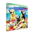 thumbnail image 2 of Canvas Wall Art - Ivan Guaderrama 'Joyful Journey of Three' Wall Art for Living Room, Bedroom, or Office Décor by Trademark Fine Art - 35 x 35 Inches, 2 of 4