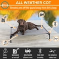thumbnail image 3 of K&H Pet Products All Weather Elevated Outdoor Pet Cot Gray Large 42 X 30 X 7 Inches, 3 of 11