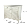 thumbnail image 5 of 2 Door Wooden Cabinet with Shutter Design Front & Round Knob Black, 5 of 5