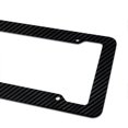 thumbnail image 3 of Black Carbon Fiber License Plate Frame Label Cover Universal Car License Number Plate Holder Bracket Mount Frame Replacement, 3 of 4
