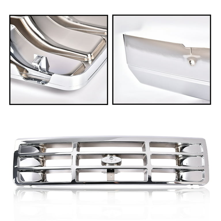 G-Plus Chrome Front Bumper Grille Grill Fit for 1992-1996 Ford F