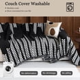 thumbnail image 5 of Jessy Home Sofa Covers Couch Cover Sofa Slipcover for Most Shape Sofas Multi-Function Furniture Cover for Pets Cats Dogs Home Decor 71"x 134"Black, 5 of 9