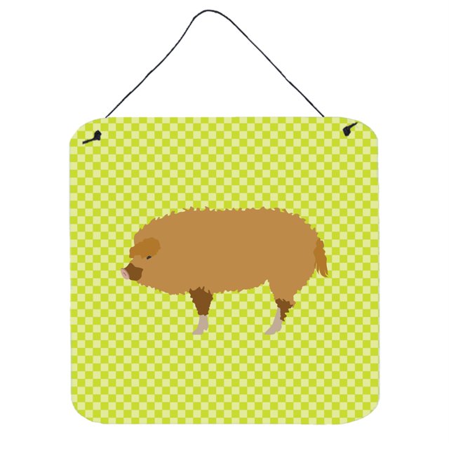 "Treasures Green Hungarian Mangalica Pig Metal Print, 6"" H x 6"" W" Caroline's Treasures BB7760DS66