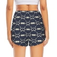 thumbnail image 4 of Uemuo Ski Goggles Vintage Print Pattern Women's Athletic Shorts High Waisted Running Shorts with Liner Pockets Gym Elastic Workout Shorts-Medium, 4 of 9
