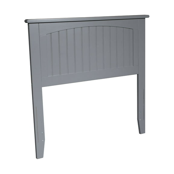 AFI Nantucket Solid Wood Panel Headboard with Attachable USB Charger Grey Twin
