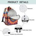 thumbnail image 4 of Colorful Tie Dye Concentric Circles Backpack for School,Cute School Bag,Schoolbag with Adjustable Shoulder Straps & Padded Back,15.25"x11.5"x5.25", 4 of 5