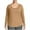 Khaki, variant on Diufon Long Sleeve Tops for Women Plus Size Fall Winter Basic Pullover Tops Solid Color Loose Tees for Sleep