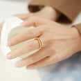 thumbnail image 4 of Anillo de cadena de acero inoxidable color acero dorado tendencia de moda femenina personalidad joyería de acero de titanio, 4 of 5
