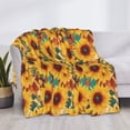 thumbnail image 3 of Fuzoiu Colorful Bohemian Sunflower Print Flannel Blanket,Throw Blanket,Flannel Home Decor,Fleece Bed Blankets,Cozy Soft Blanket for Bed, Sofa, Camping, and Travel-50"x40", 3 of 6