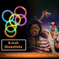 thumbnail image 2 of Glow Fever Glowsticks Bulk 1200pcs Party Pack includes 600 8" Glow Sticks and 600 connectors, Bracelets and Necklaces, DIY Costume , Light Sticks, for Concert, Wedding and Birthday, Multicolor, 2 of 6