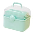 thumbnail image 4 of Multipurpose Portable Storage Box Arts Supply Storage Organizer for Art Craft Blue, 4 of 7