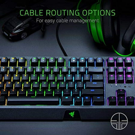 Razer - BlackWidow Wired Gaming Mechanical Green Switch Keyboard with RGB Chroma Backlighting - Black