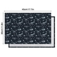 thumbnail image 5 of Black White Dinosaurs Fossils Pattern Summer Placemats Table Placemats Set Of 6-Linen Kitchen Washable Placemats Table Mats 11.8"x17.7" Non-Slip Heat Resistant, 5 of 5
