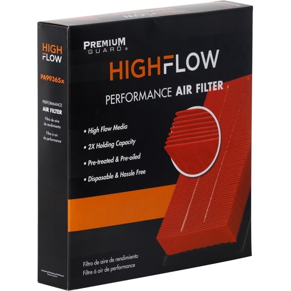 HIGHFLOW High Performance, Pre-Oiled Disposable Engine Air Filter PA99365X | Fits 2019-2025 Subaru Forester, 2018-2025 Crosstrek, 2020-2025 Outback, 2019-2025 Ascent, 2017-2025 Impreza