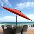 thumbnail image 3 of 700 Series Crimson Red Fabric 10ft Tilting Wind-Protected Patio Umbrella, 3 of 8